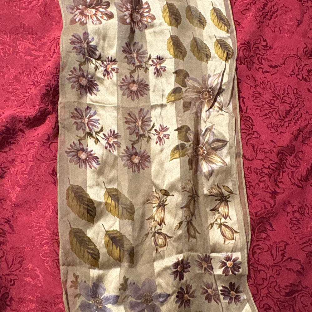 Floral Patterned Scarf
